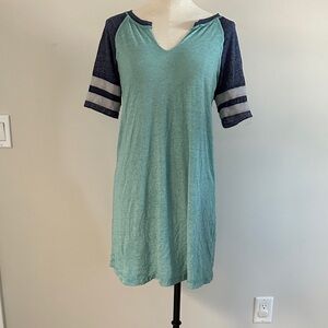 SO Women's Mini Dress - Teal and Navy